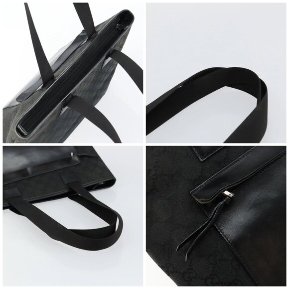 GUCCI GG Canvas Tote Bag Black Silver 34339 Auth yk19701 - Picture 16 of 16